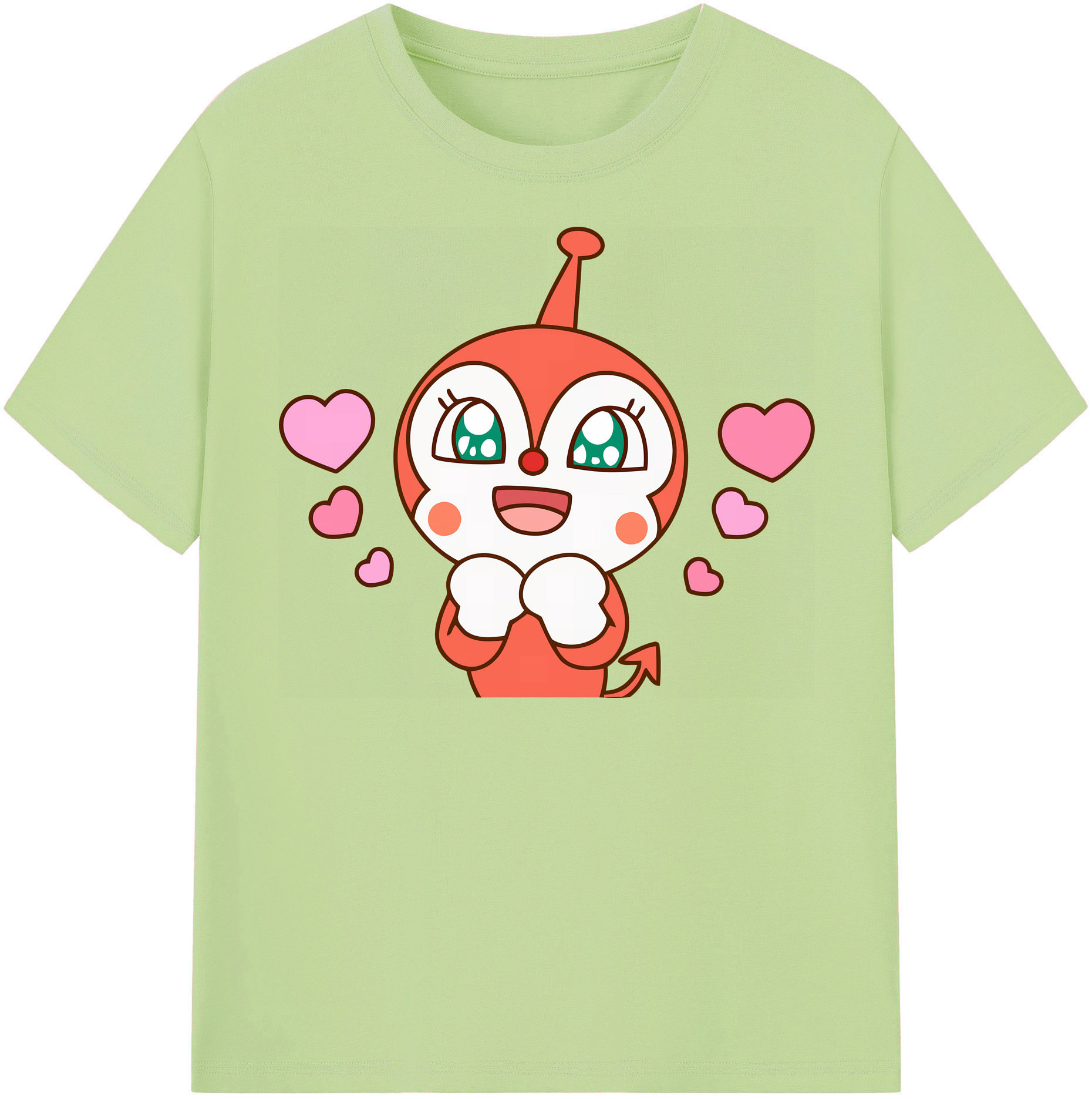 （画像用） アンパンマン Anpanman 綿100％半袖Tシャツ（フロントプリント）